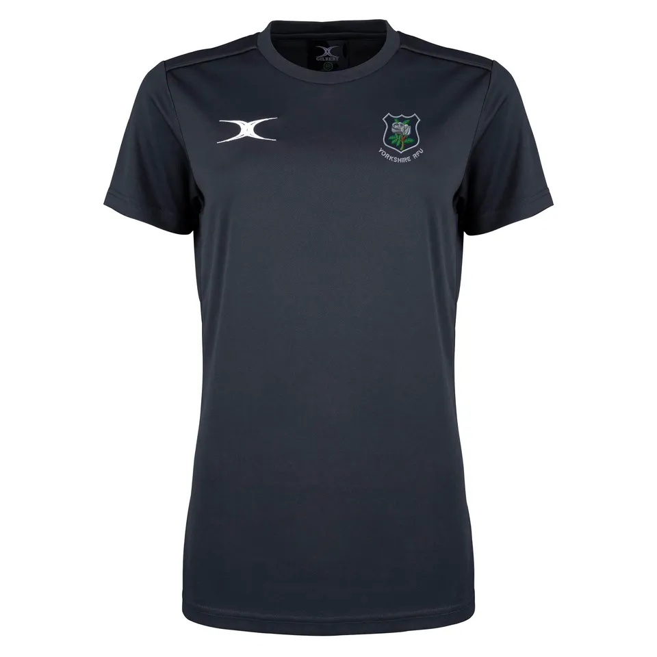 gilbert-rugby-photon-ii-t-shirt-senior-yorkshire-pdg-nero-manica-corta image 1