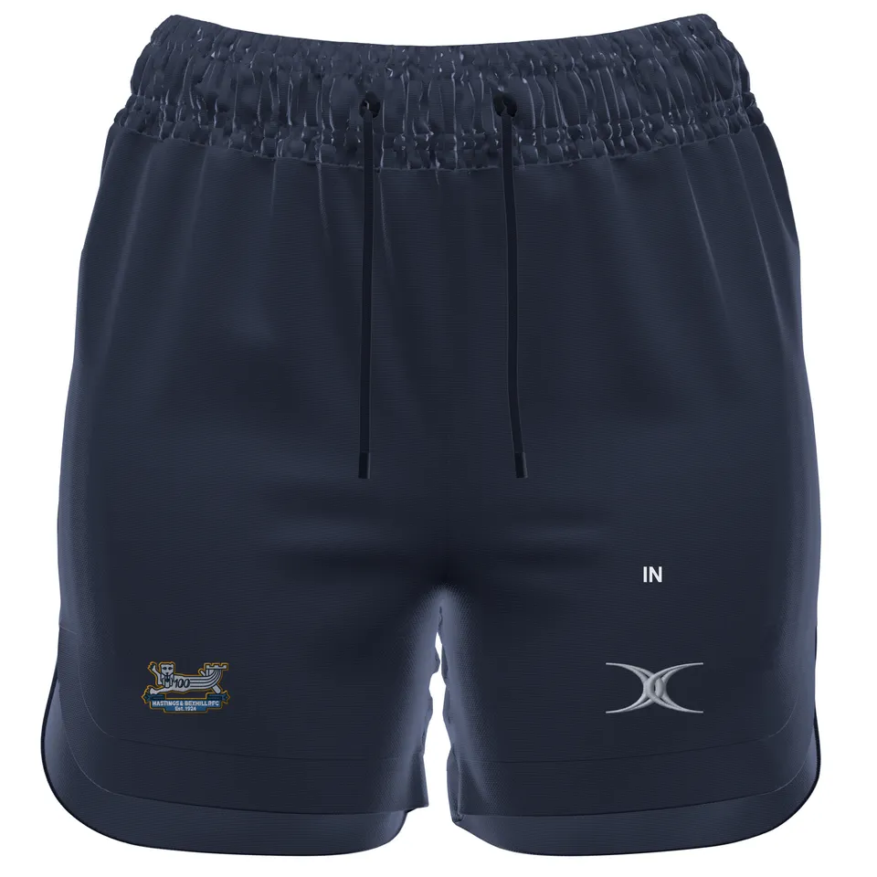 gilbert-rugby-hastings-bexhill-rfc-pantaloncini-gts-donna-blu-navy image 1
