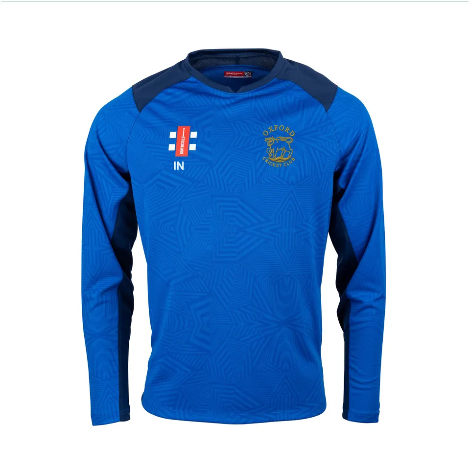 gray-nicolls-oxford-cc-junior-pro-t20-maglia-manica-lunga-royal-navy image 1
