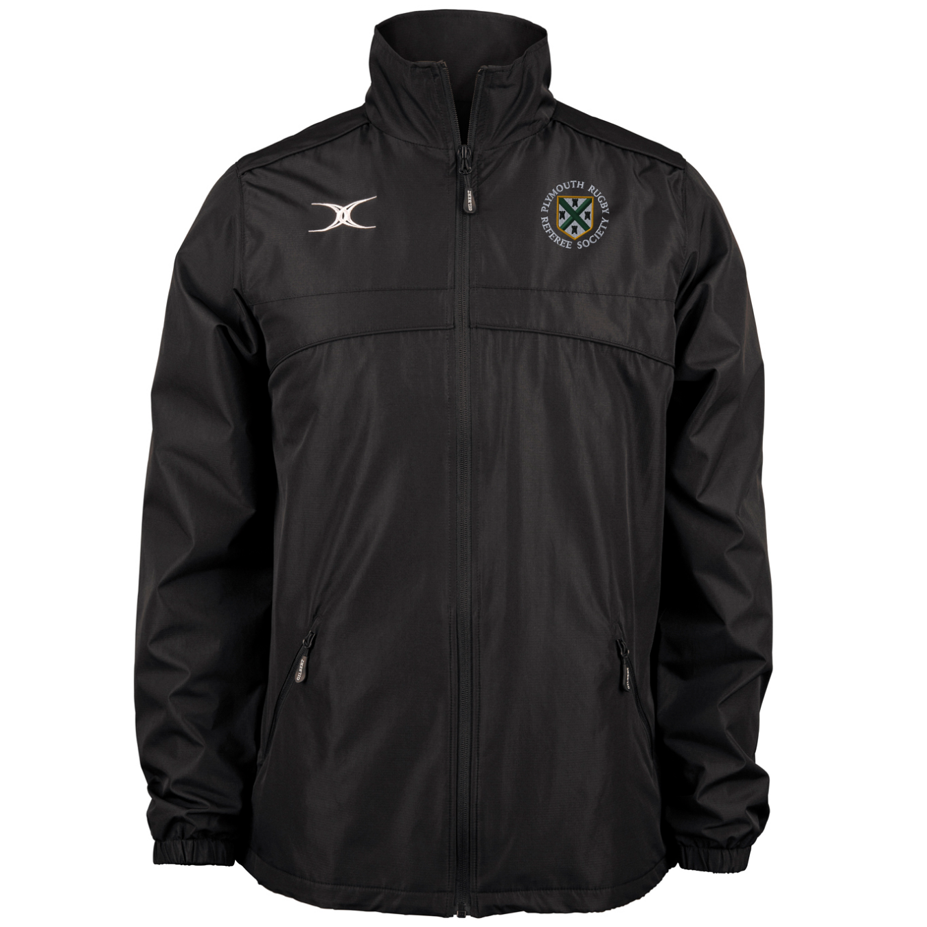 gilbert-rugby-plymouth-rugby-referee-society-photon-giacca-full-zip-nera-senior image 1