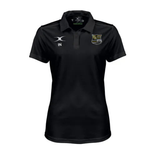 gilbert-rugby-oadby-wyggestonians-rfc-photon-ii-polo-manica-corta-nera-donna image 1