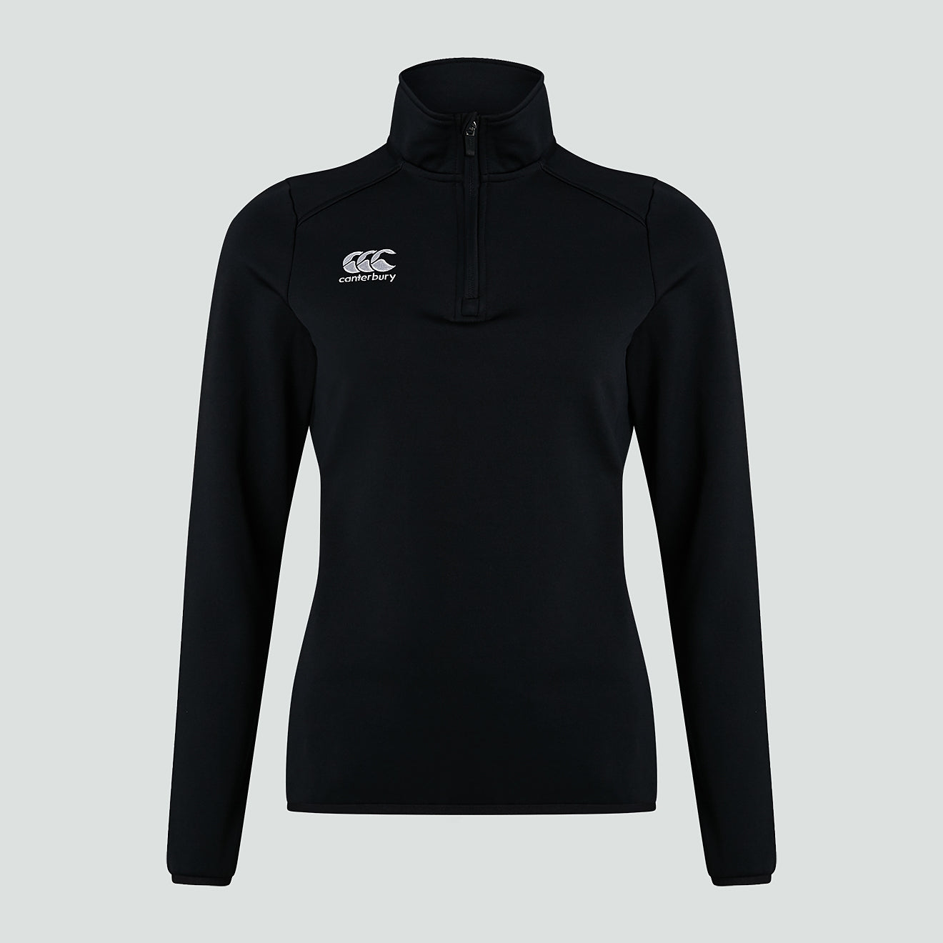 canterbury-club-1-4-zip-mid-layer-top-black-midlayer-training-donna-nero image 1