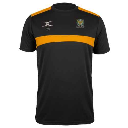 gilbert-rugby-llandaff-north-rfc-photon-t-shirt-bambino-nero-oro image 1