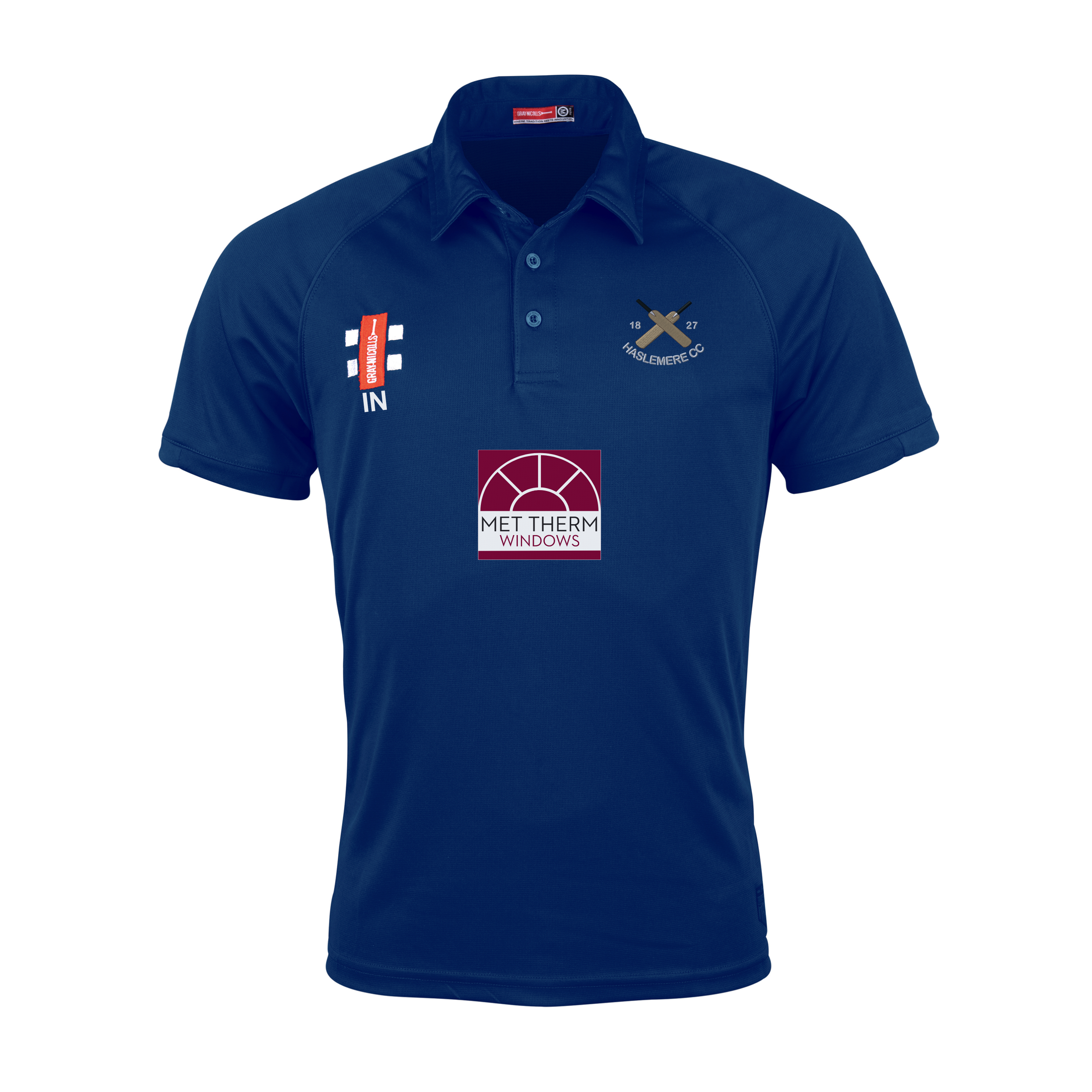 gray-nicolls-haslemere-cricket-club-matrix-v2-polo-manica-corta-senior-navy-coac image 1