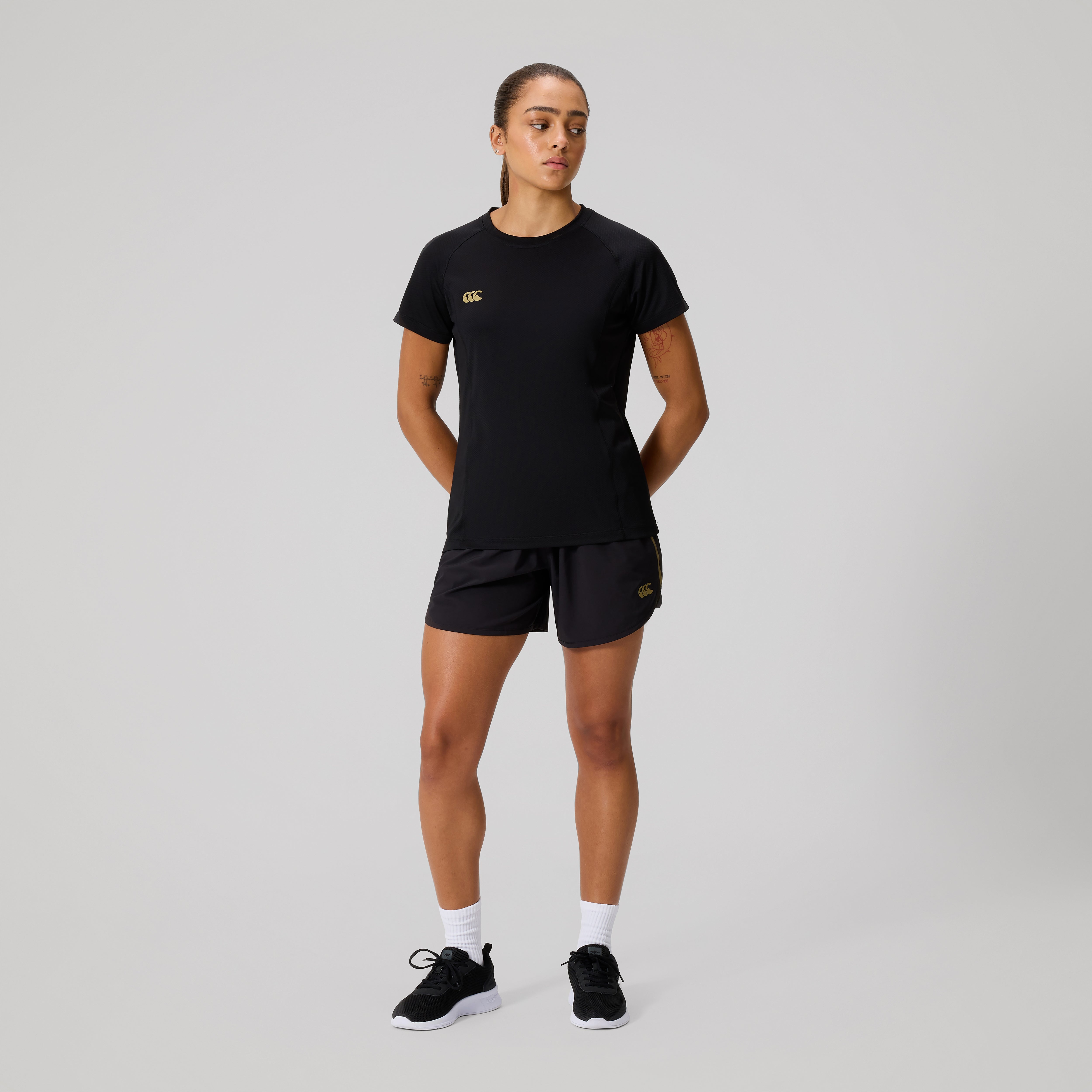 canterbury-tempo-training-t-shirt-donna-nera-maglia-fitness image 2