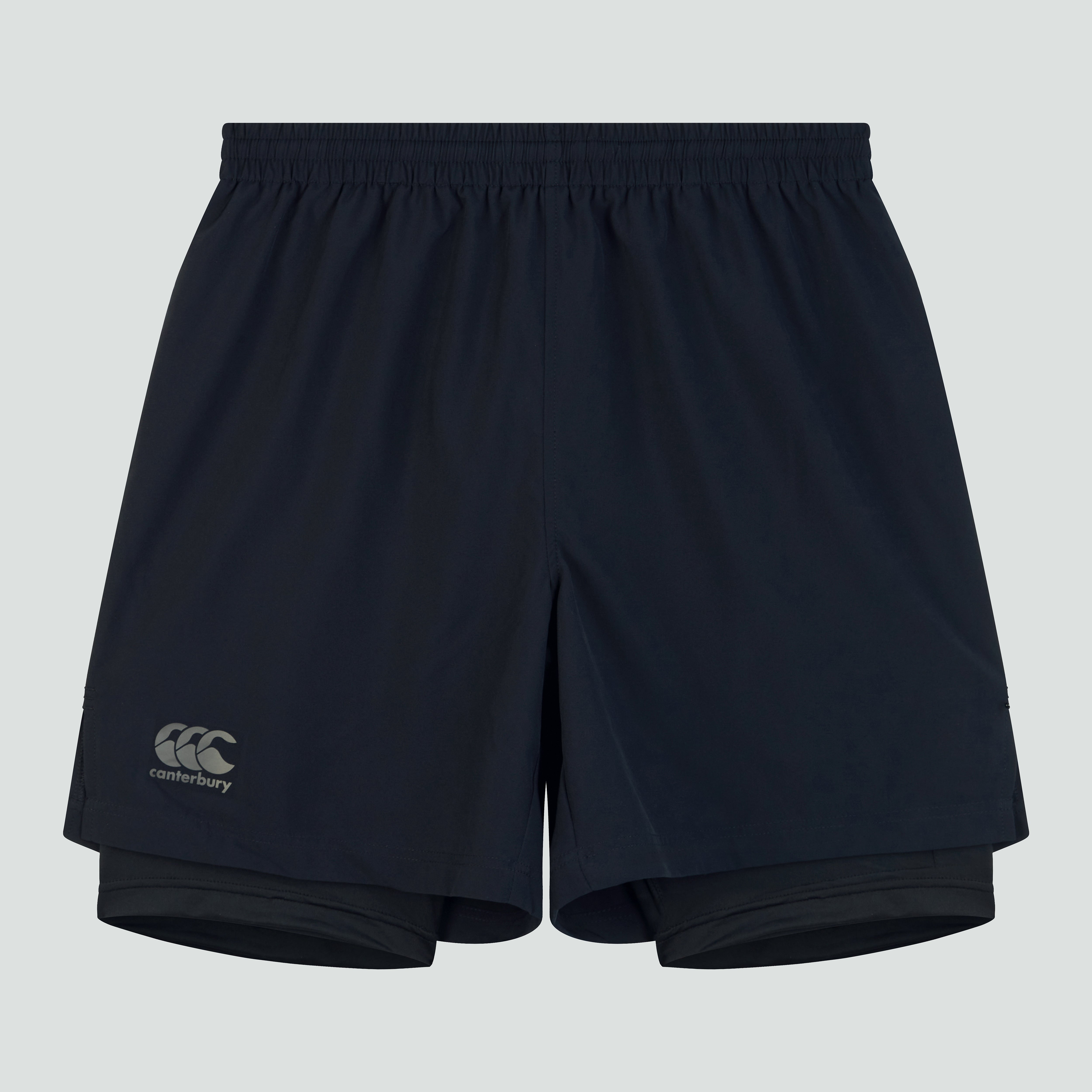 canterbury-vapodri-2-in-1-short-uomo-nero-grigio image 1