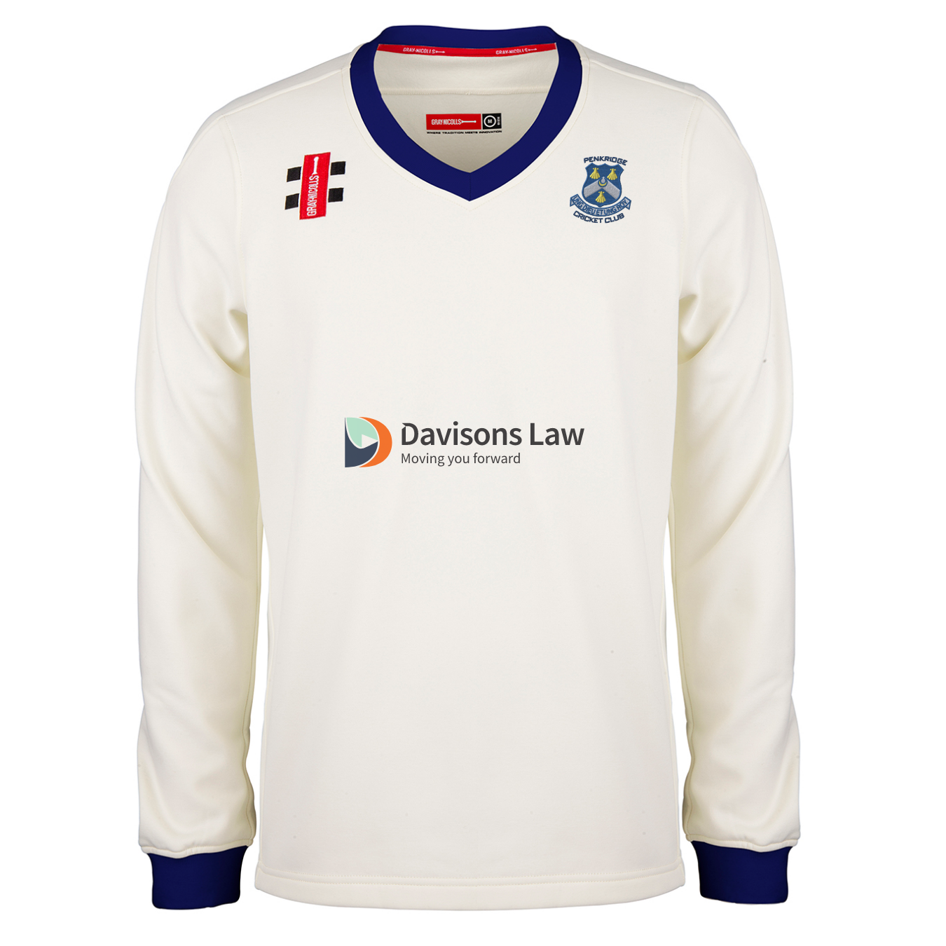 gray-nicolls-penkridge-cc-pro-performance-maglione-match-avorio-blu-junior image 1