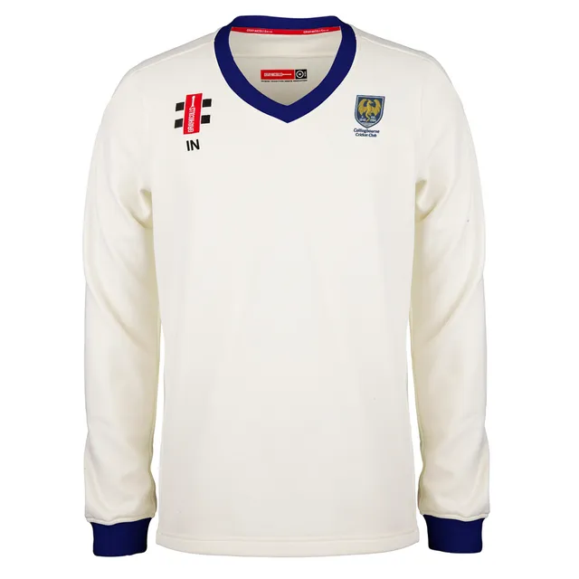 gray-nicolls-collingbourne-cc-adult-maglione-da-match-pro-performance-avorio-blu image 1