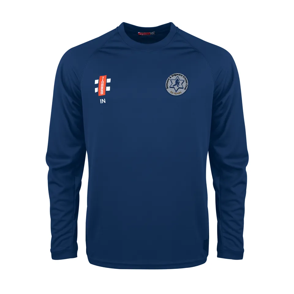 gray-nicolls-matrix-v2-maglia-manica-lunga-senior-navy-belmont-edgware-cc image 1