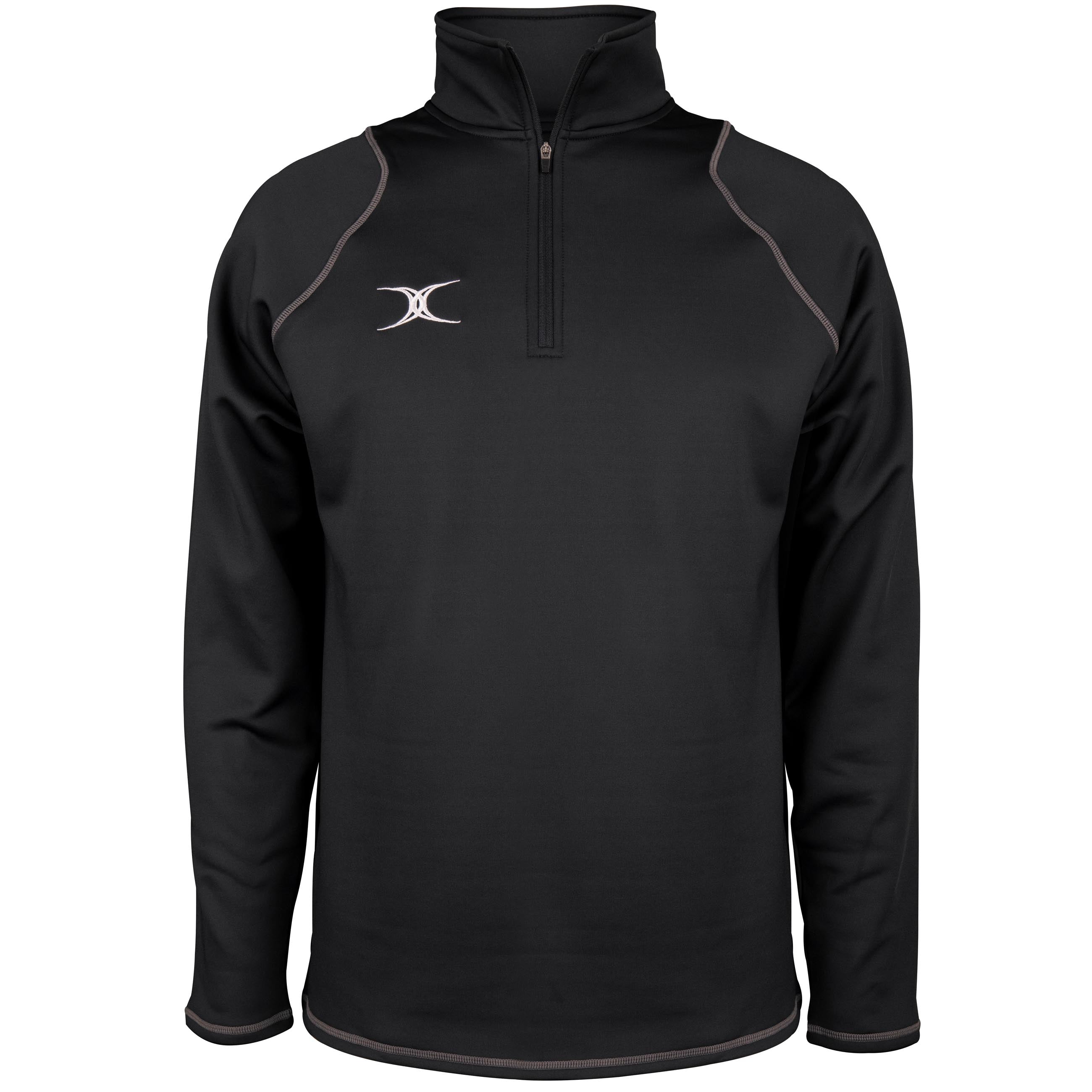 gilbert-rugby-quest-ii-pile-junior-1-4-zip-nero-blu-navy image 1