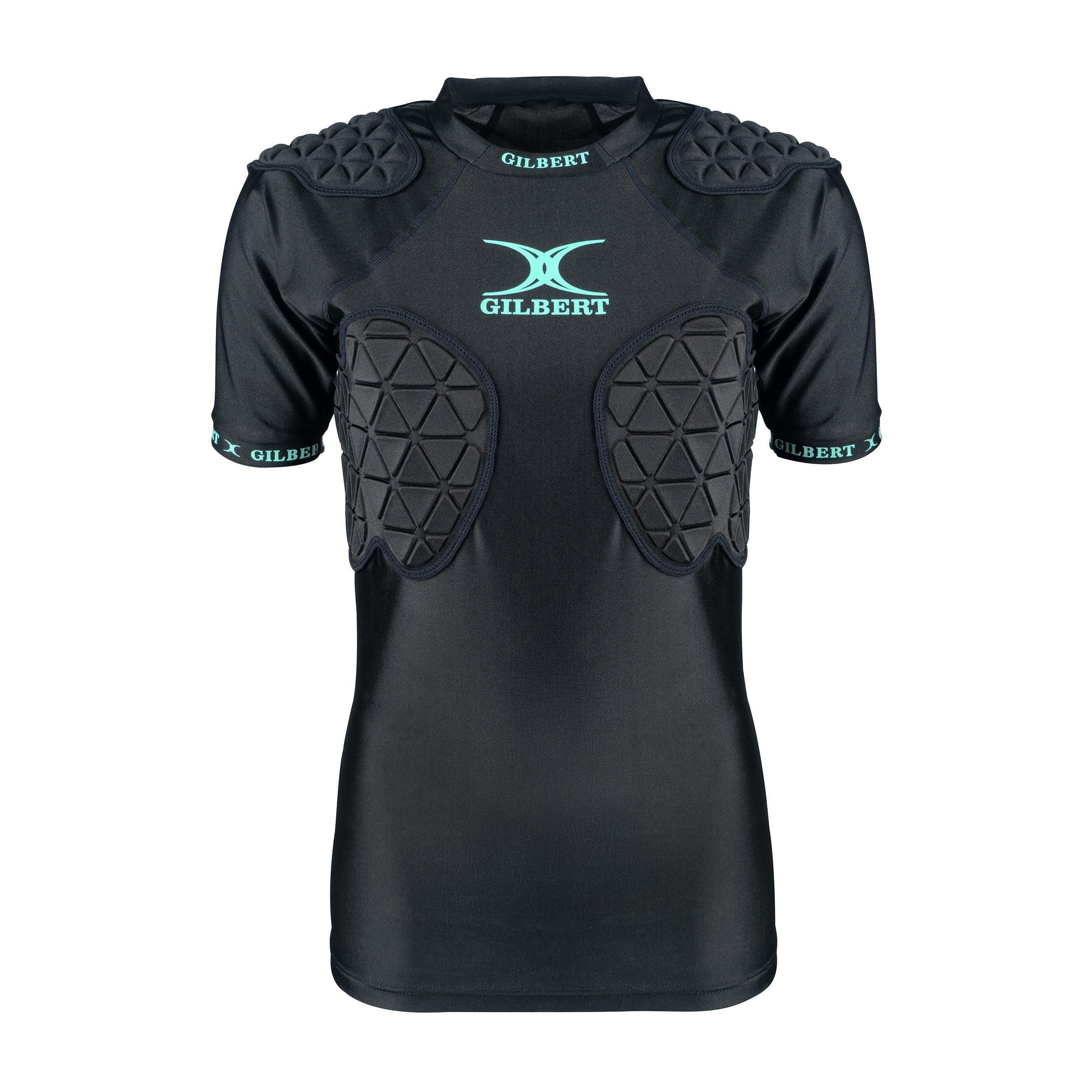 gilbert-rugby-triflex-lite-v3-body-armour-donna-top-protettivo-nero-aqua image 1