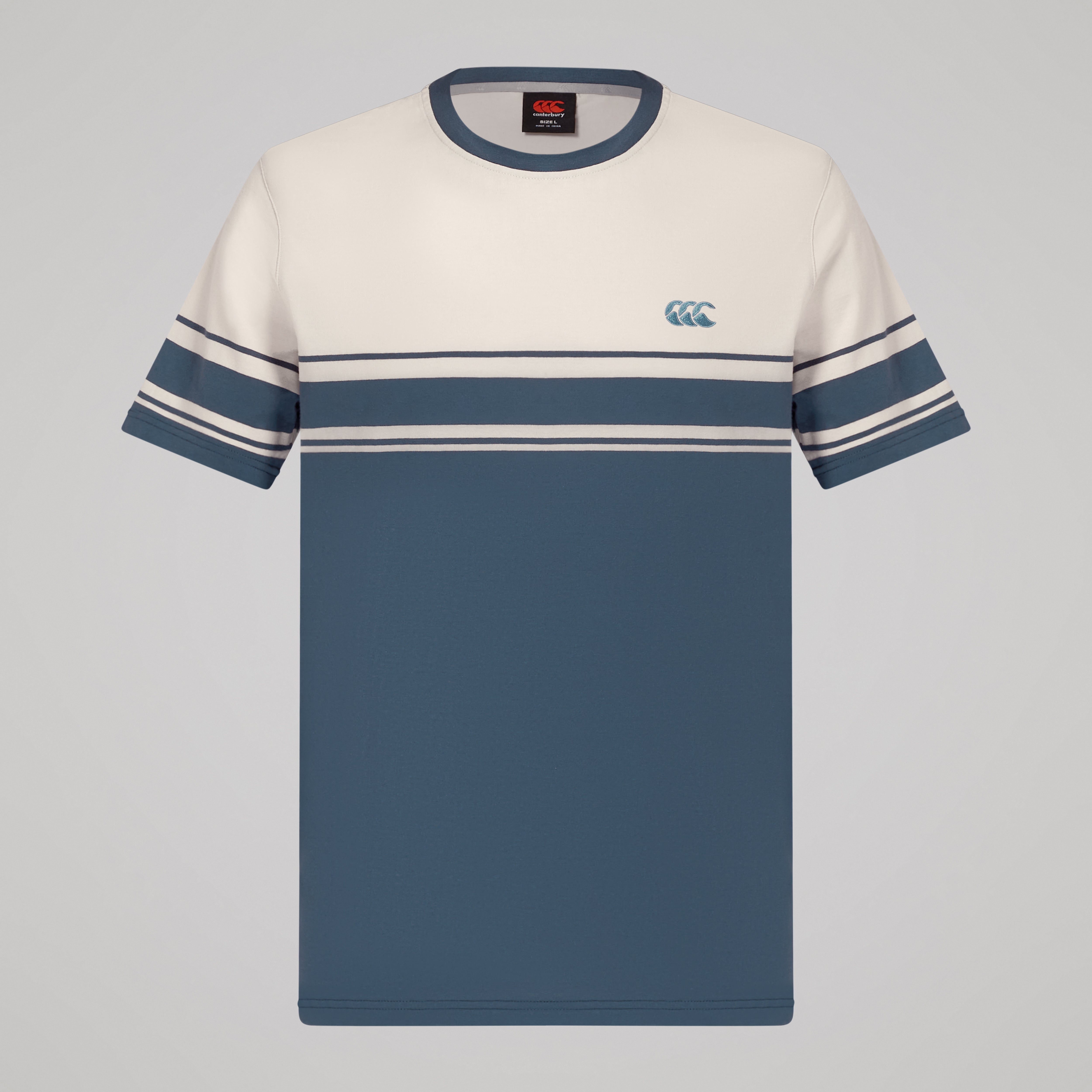 canterbury-everyday-stripe-tee-uomo-t-shirt-a-righe-grigia image 1