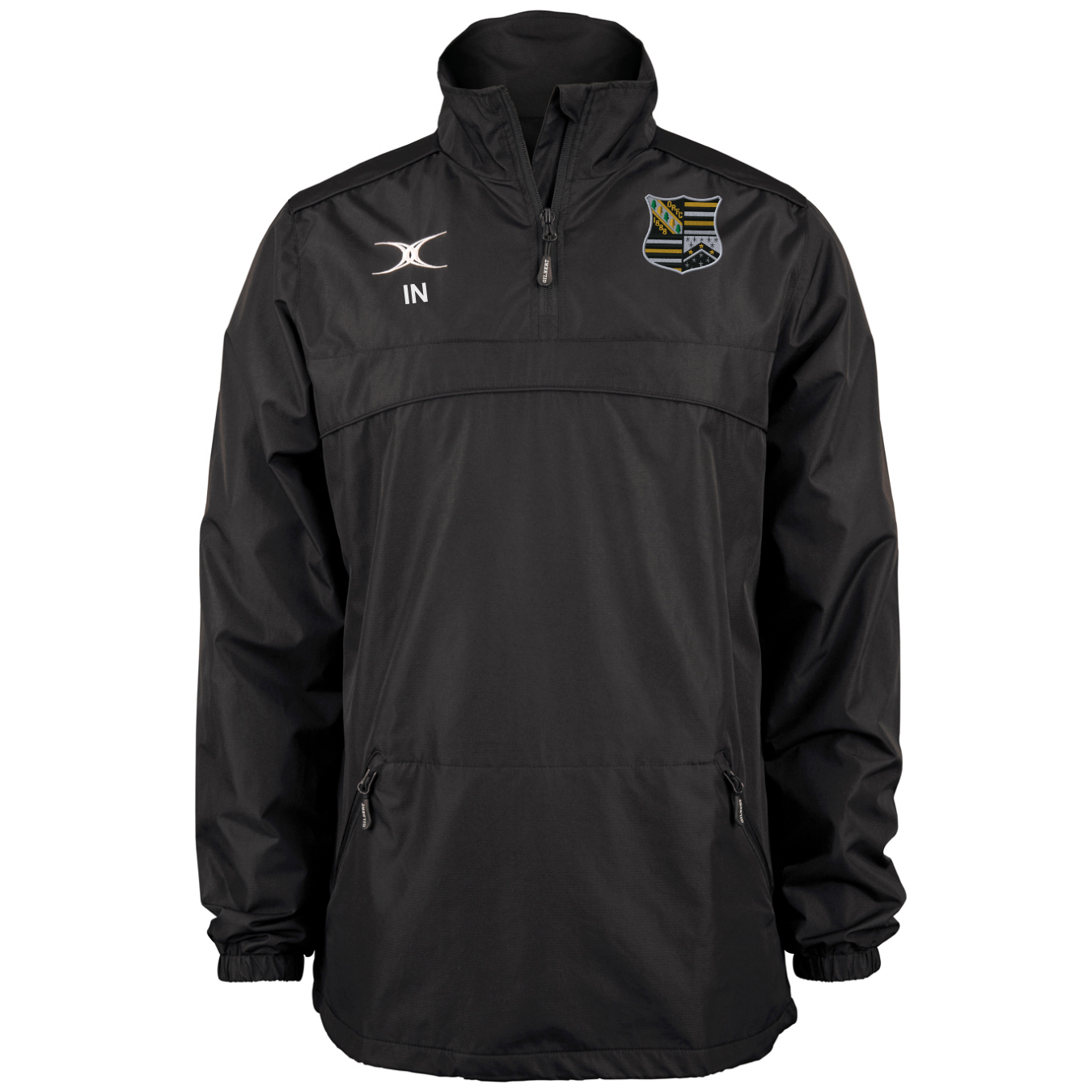 gilbert-rugby-photon-giacca-1-4-zip-uomo-nera-oadby-wyggestonians-rfc image 1
