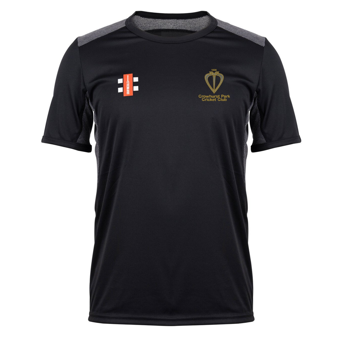 gray-nicolls-crowhurst-park-cc-adulto-pro-performance-t-shirt-manica-corta-nera image 1