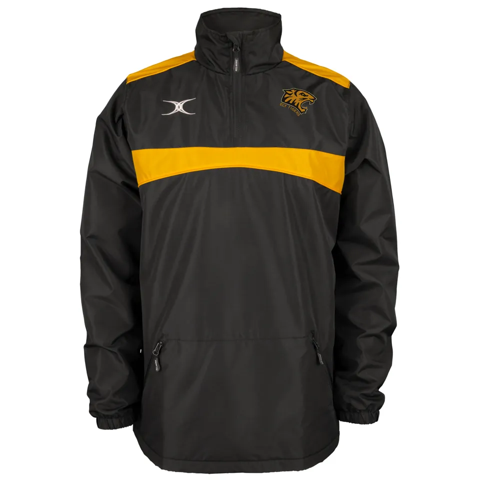 gilbert-rugby-photon-giacca-1-4-zip-uomo-ely-tigers-rfc-nero-oro image 1