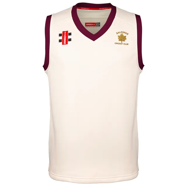 gray-nicolls-salfords-cc-adult-pro-performance-match-slipover-avorio-bordeaux image 1