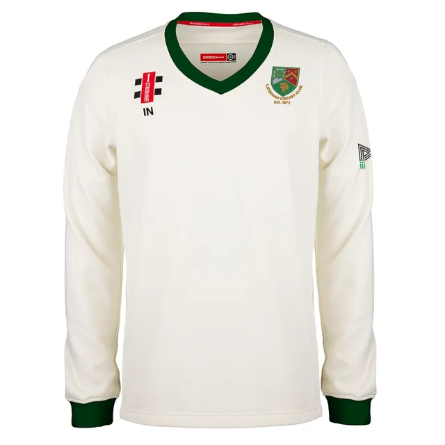 gray-nicolls-caterham-cc-maglione-match-pro-performance-avorio-verde-adulto image 1