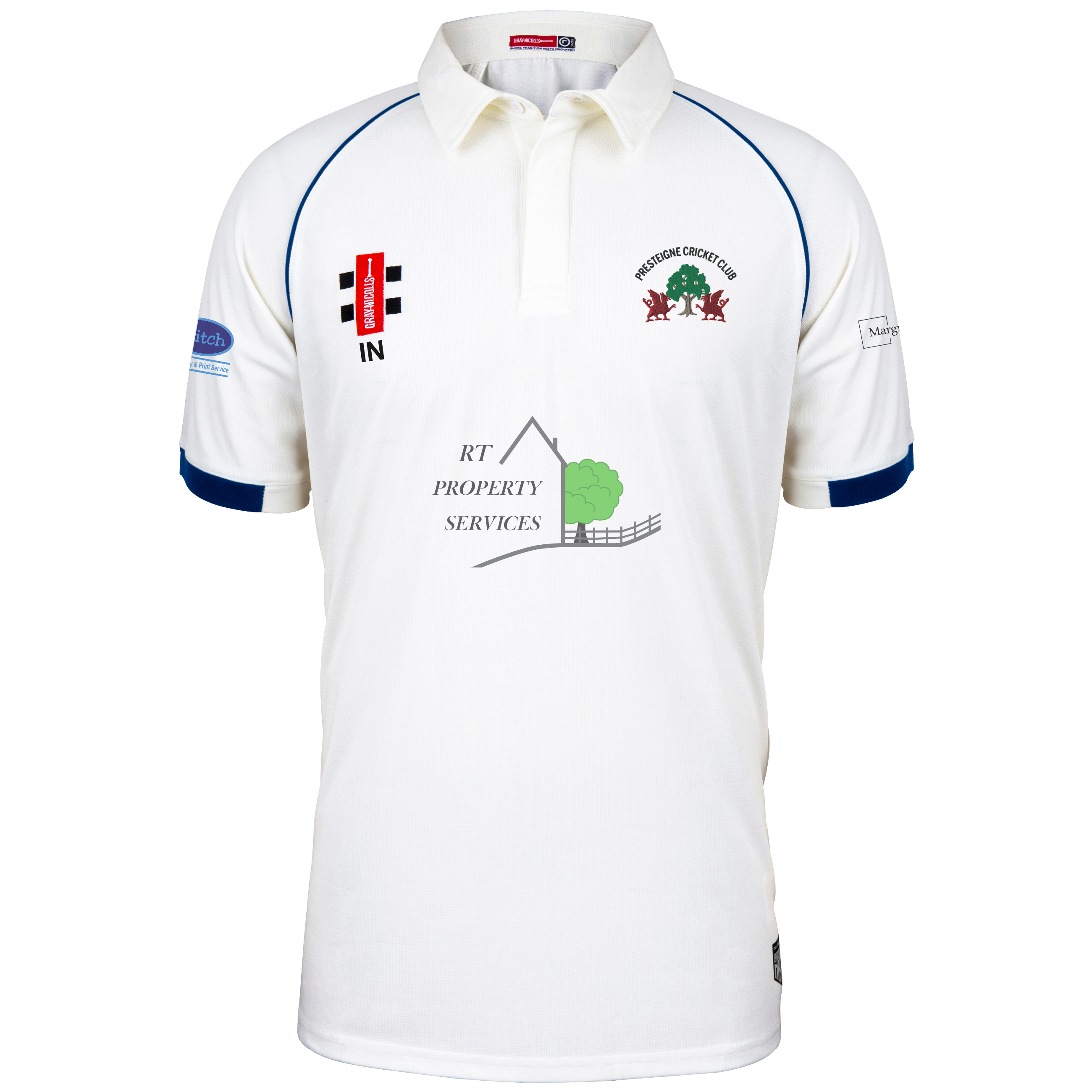 gray-nicolls-presteigne-cc-matrix-v2-s-s-shirt-senior-ivory-navy image 1