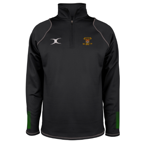 gilbert-rugby-cowbridge-rc-quest-pile-uomo-1-4-zip-nero image 1