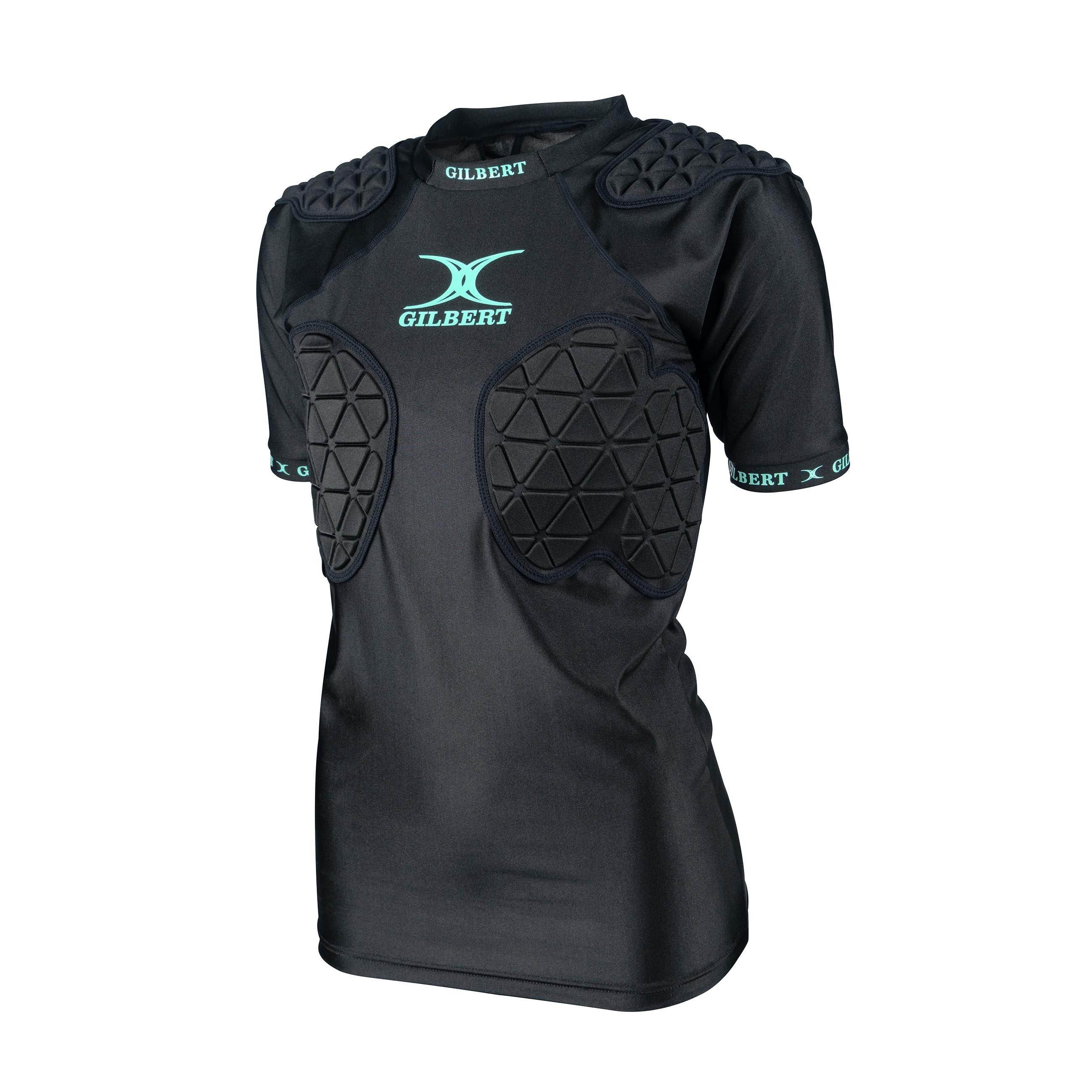 gilbert-rugby-triflex-lite-v3-body-armour-donna-top-protettivo-nero-aqua image 2