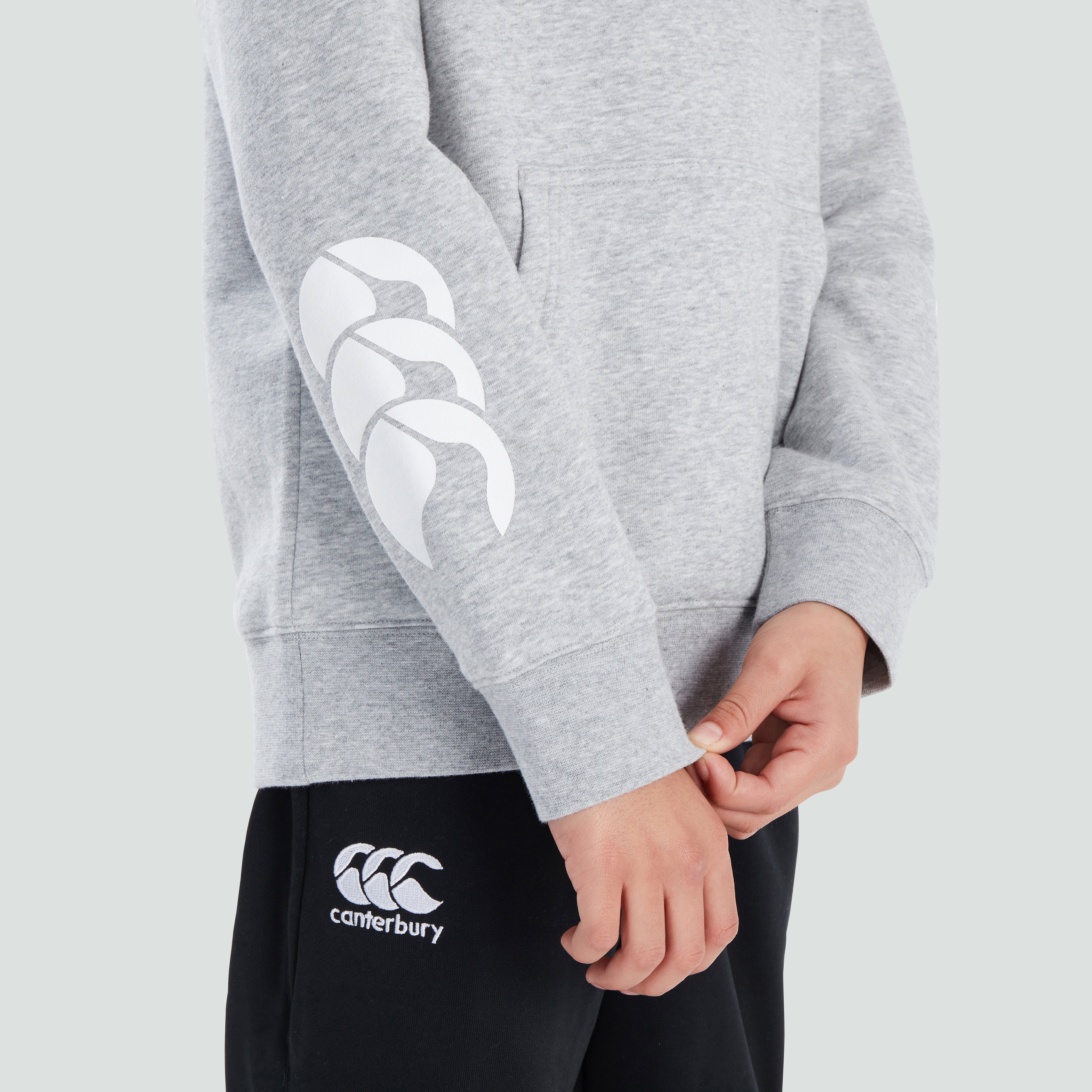 canterbury-club-hoody-grey-junior-unisex-felpa-cappuccio-300gsm image 6