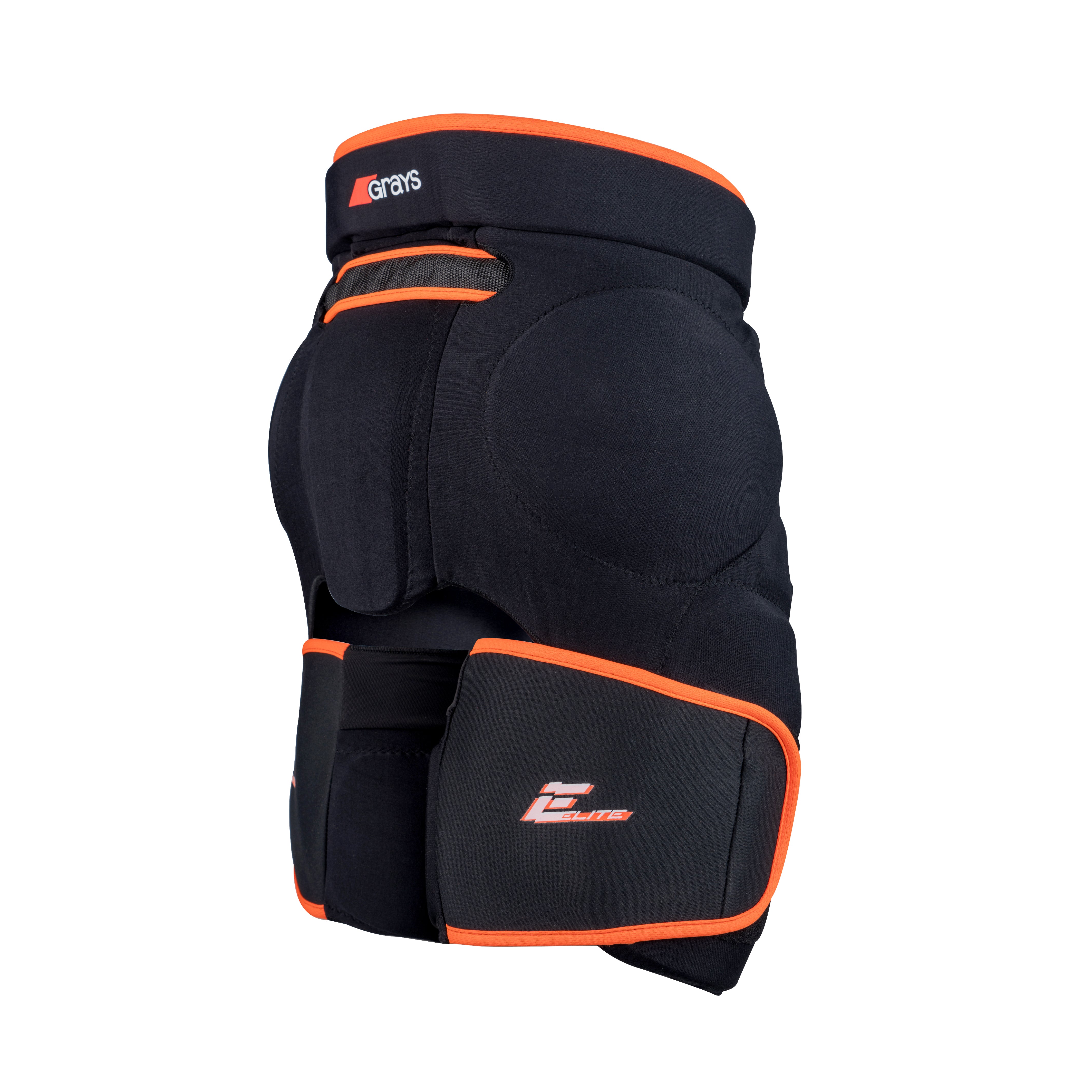 grays-elite-pantaloncini-imbottiti-portiere-hockey-junior-nero-arancione image 4