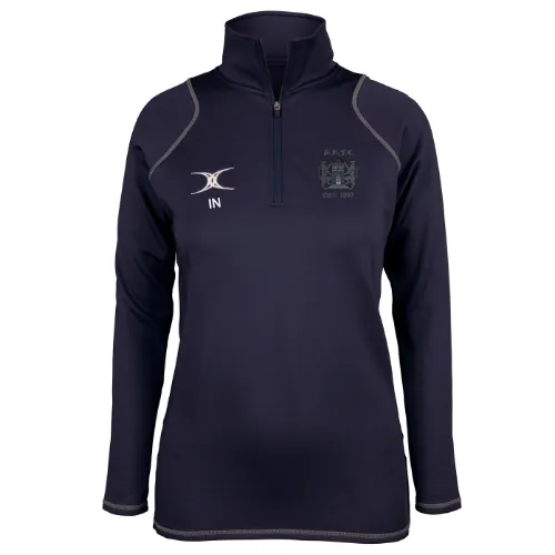 gilbert-rugby-dunfermline-rfc-donna-pile-quest-1-4-zip-blu-navy-scuro image 1