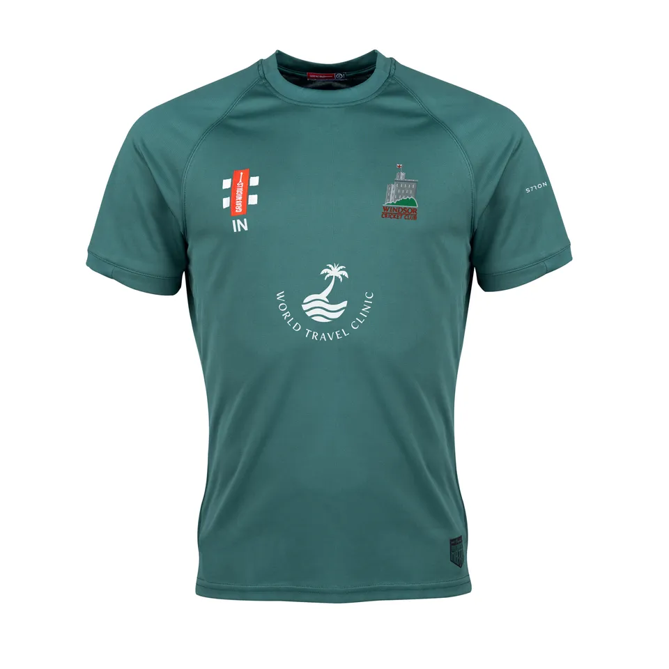 gray-nicolls-windsor-cc-matrix-v2-t-shirt-training-verde-manica-corta-junior image 1