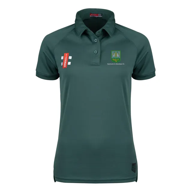 gray-nicolls-matrix-v2-polo-manica-corta-donna-southwick-shoreham-cc-verde image 1