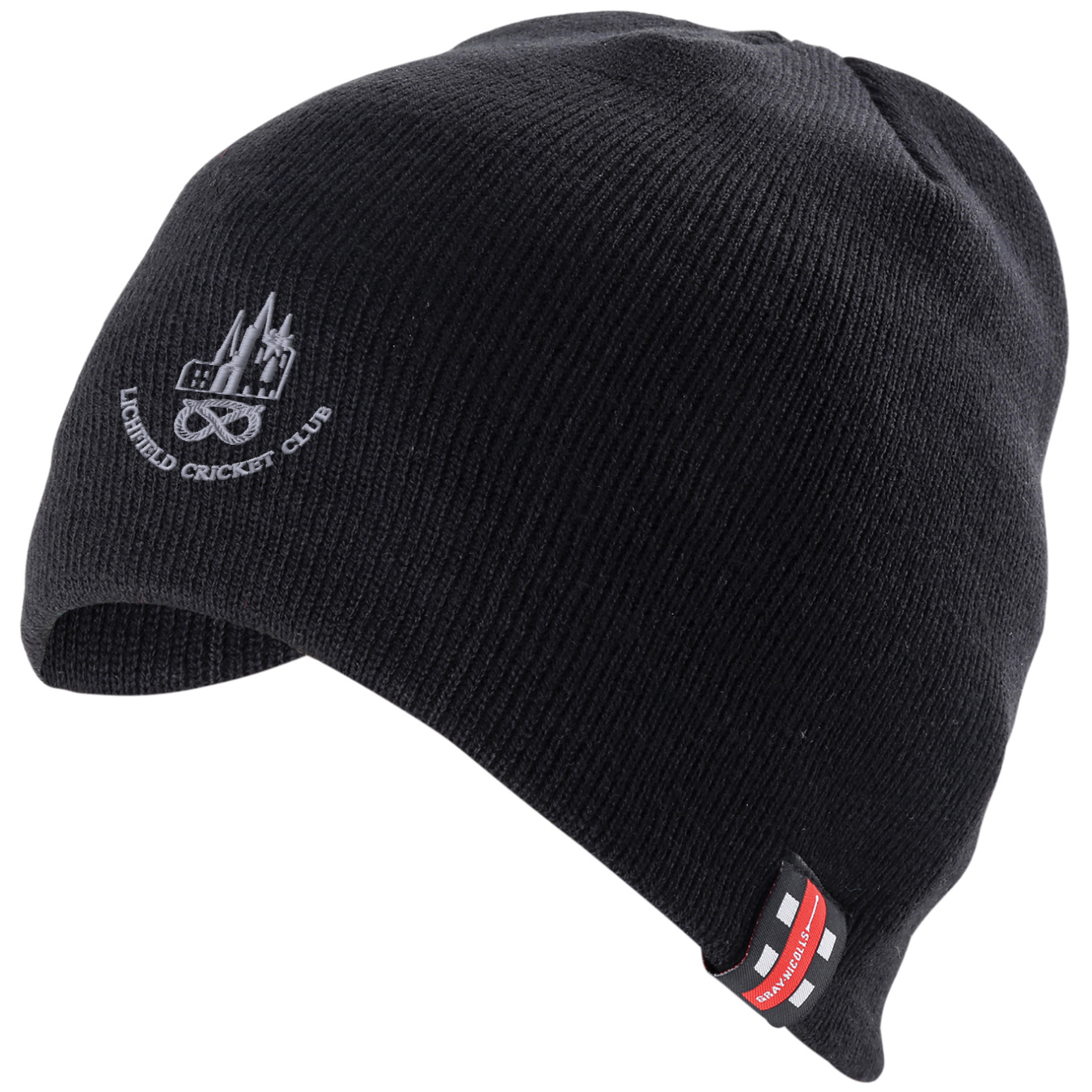 gray-nicolls-lichfield-cricket-club-adulto-berretto-beanie-nero image 1