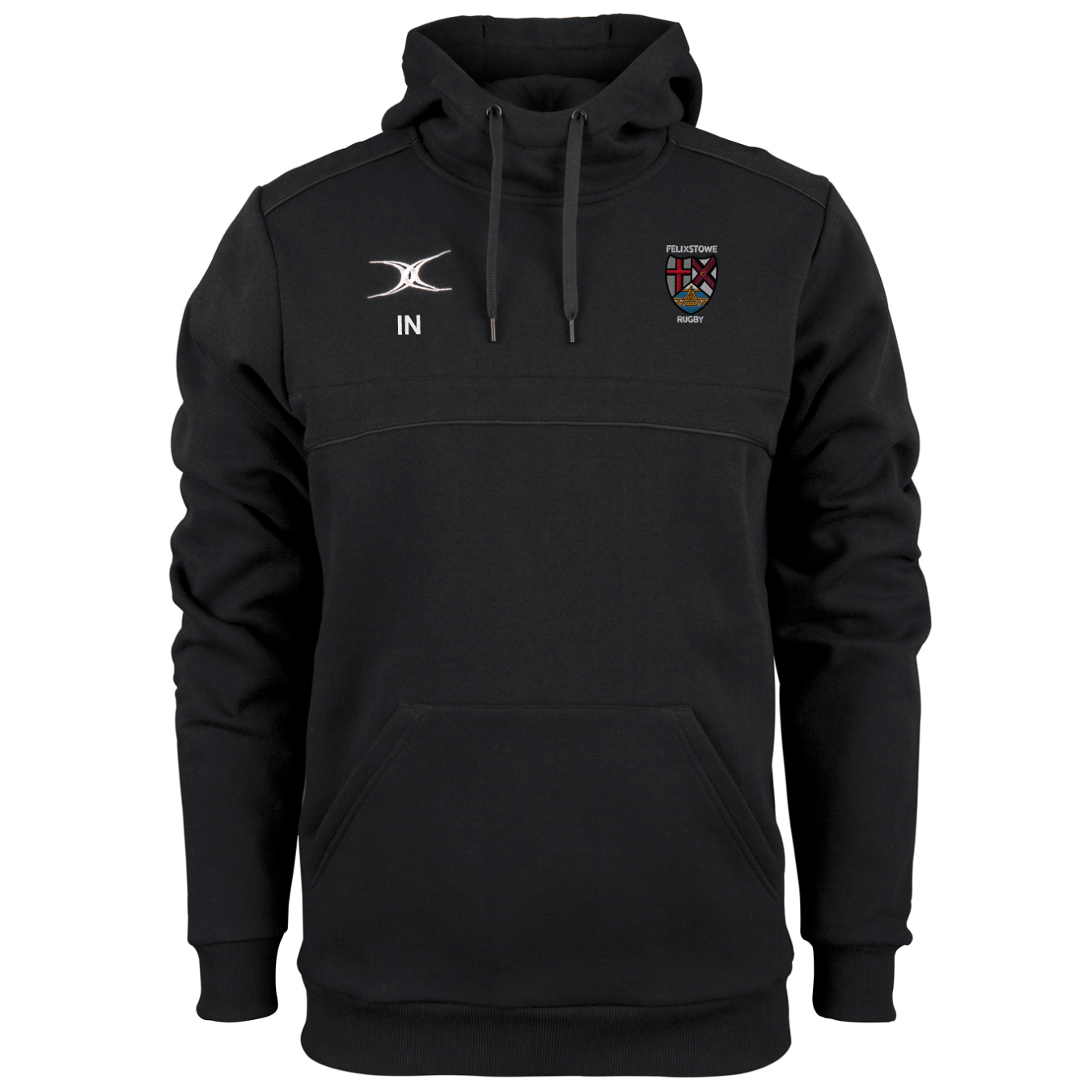 gilbert-rugby-felixstowe-rfc-photon-felpa-con-cappuccio-junior-nera image 1