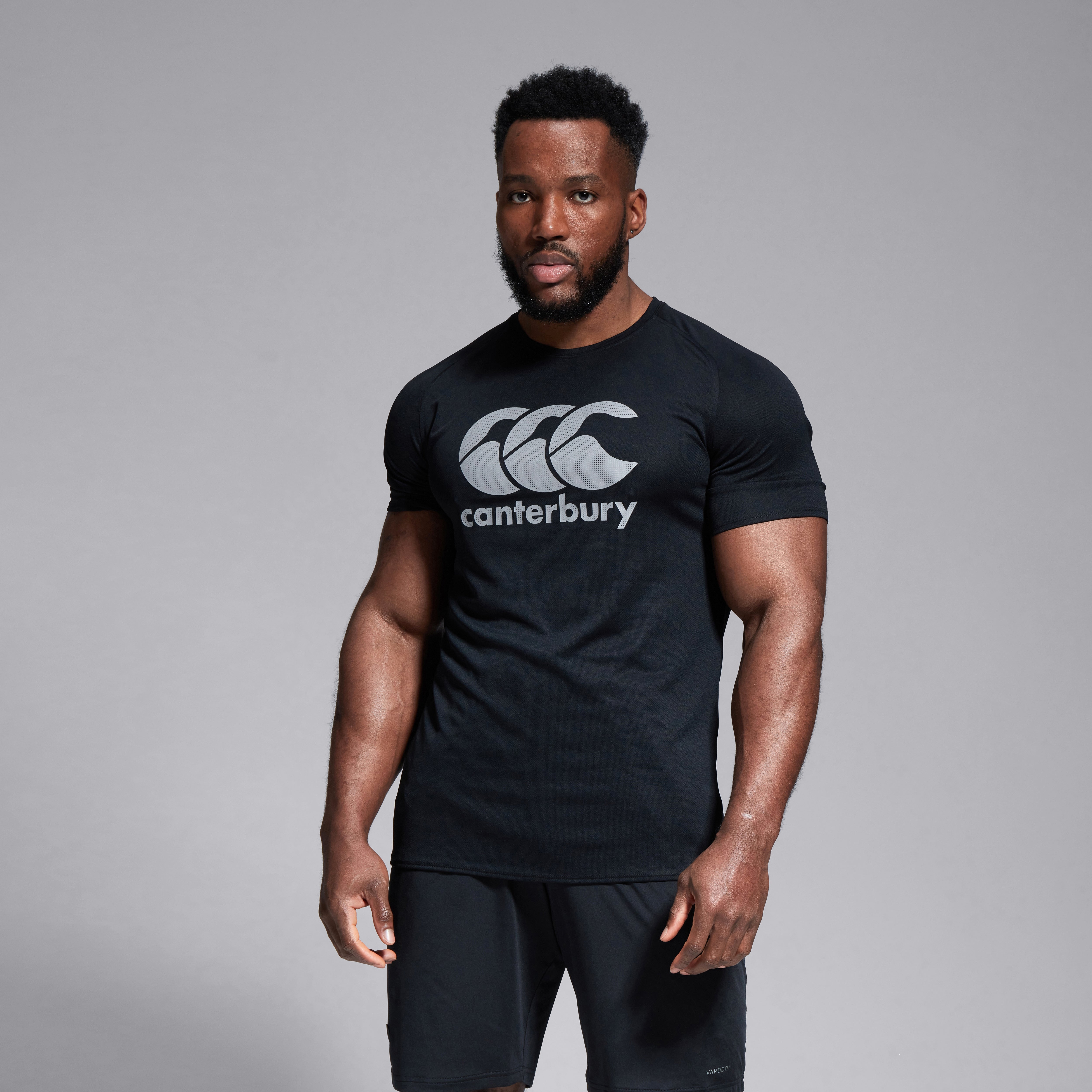 canterbury-core-vapodri-large-logo-tee-uomo-t-shirt-rugby-nera image 3