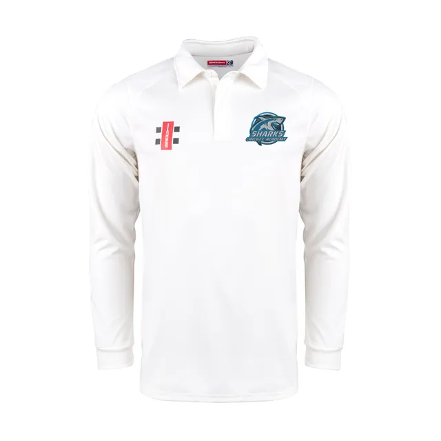 gray-nicolls-sharks-cricket-academy-pro-performance-v2-maglia-manica-lunga-senio image 1