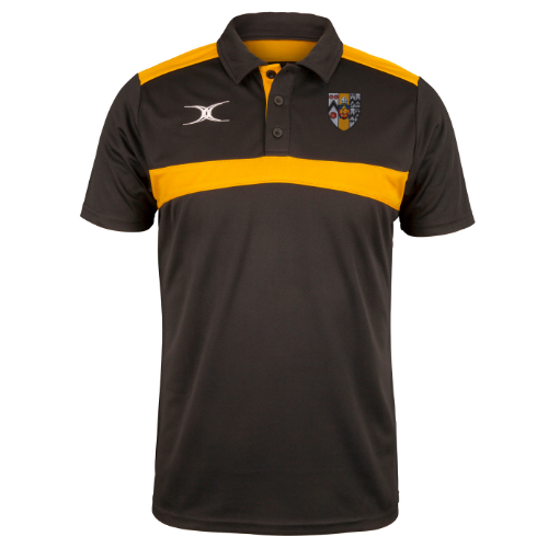 gilbert-rugby-brasenose-college-adulto-polo-photon-uomo-nero-oro image 1