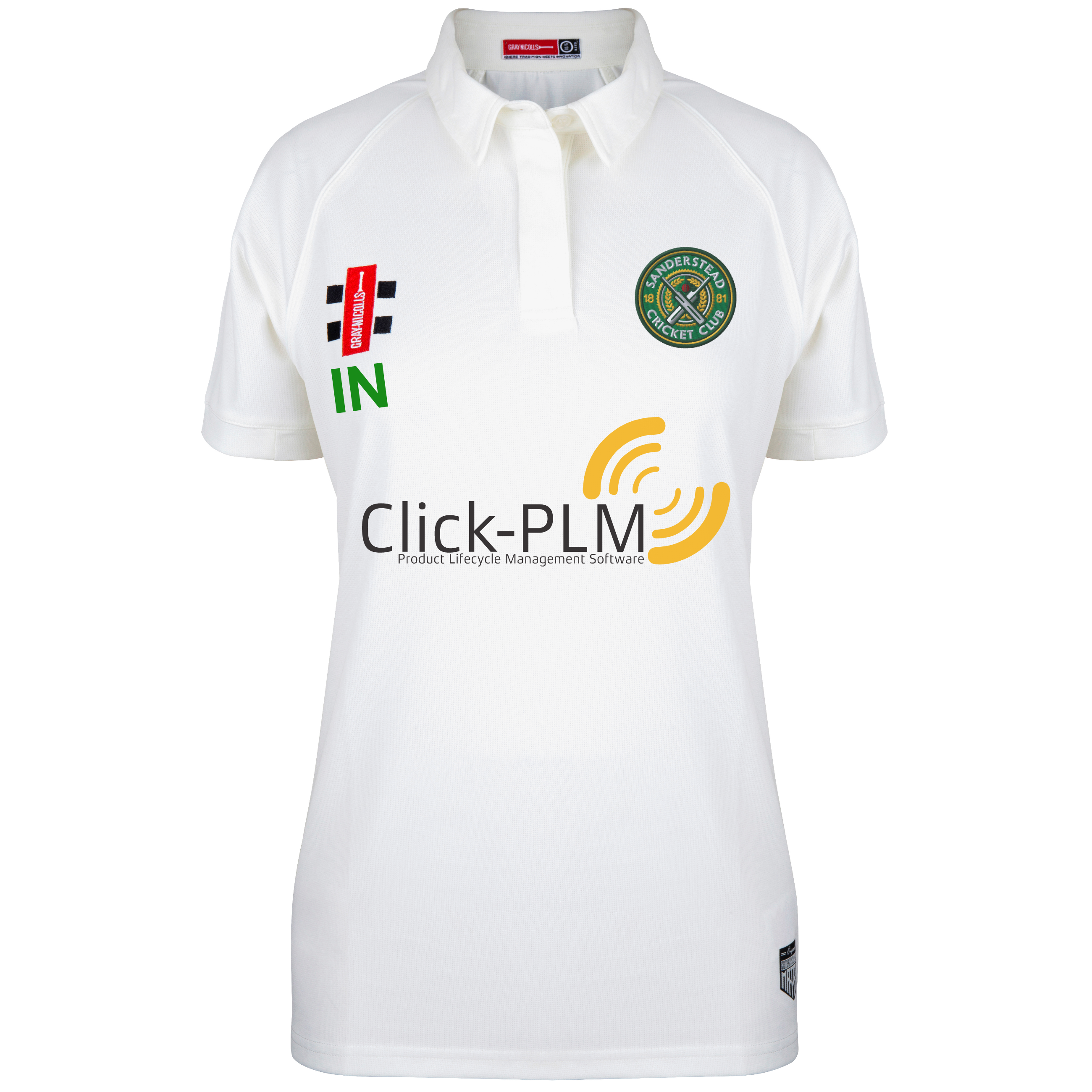 gray-nicolls-sanderstead-cc-donna-matrix-v2-maglia-manica-corta-avorio-senior-ri image 1