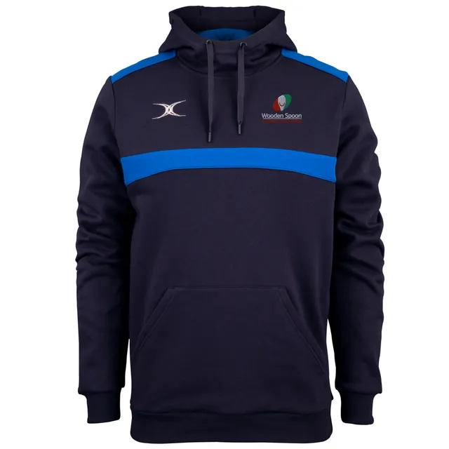 gilbert-rugby-photon-felpa-con-cappuccio-senior-wooden-spoon-blu-navy-royal image 1