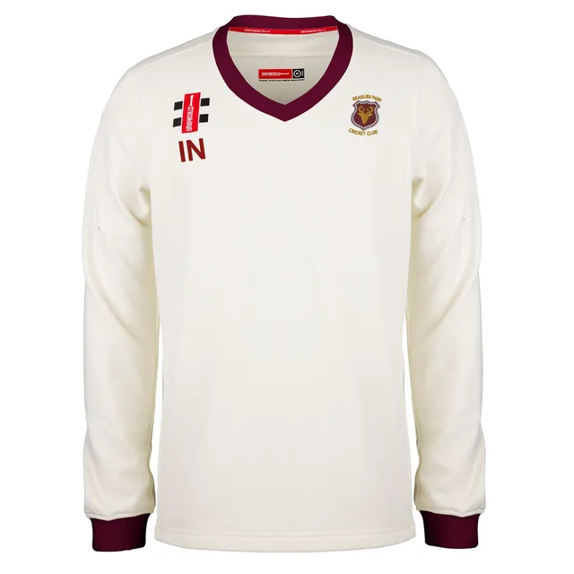 gray-nicolls-beaulieu-park-cc-pro-performance-maglione-match-junior-avorio-borde image 1