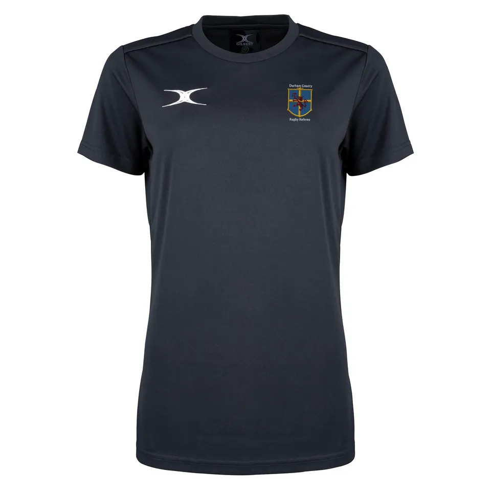 gilbert-rugby-durham-county-referee-photon-ii-t-shirt-uomo-nera-manica-corta image 1