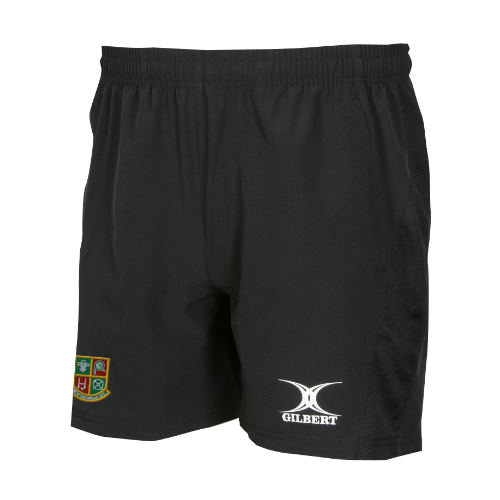 gilbert-rugby-new-tredegar-rfc-donna-shorts-leisure-neri-in-tessuto-stretch image 1