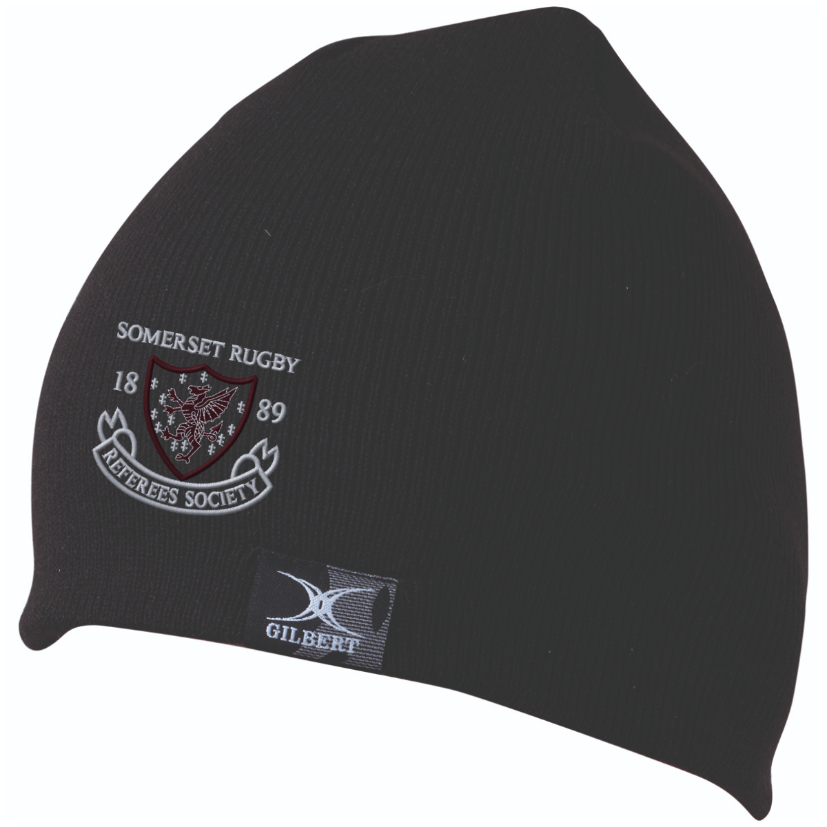 gilbert-rugby-somerset-referees-society-berretto-beanie-nero-adulto image 1