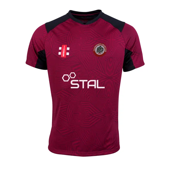 gray-nicolls-cullingworth-cc-senior-maroon-black-maglia-pro-t20-manica-corta image 1
