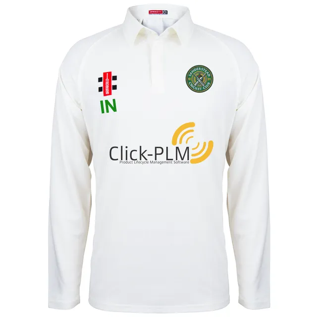 gray-nicolls-matrix-v2-maglia-cricket-m-l-sanderstead-cc-junior-avorio-ricamo image 1