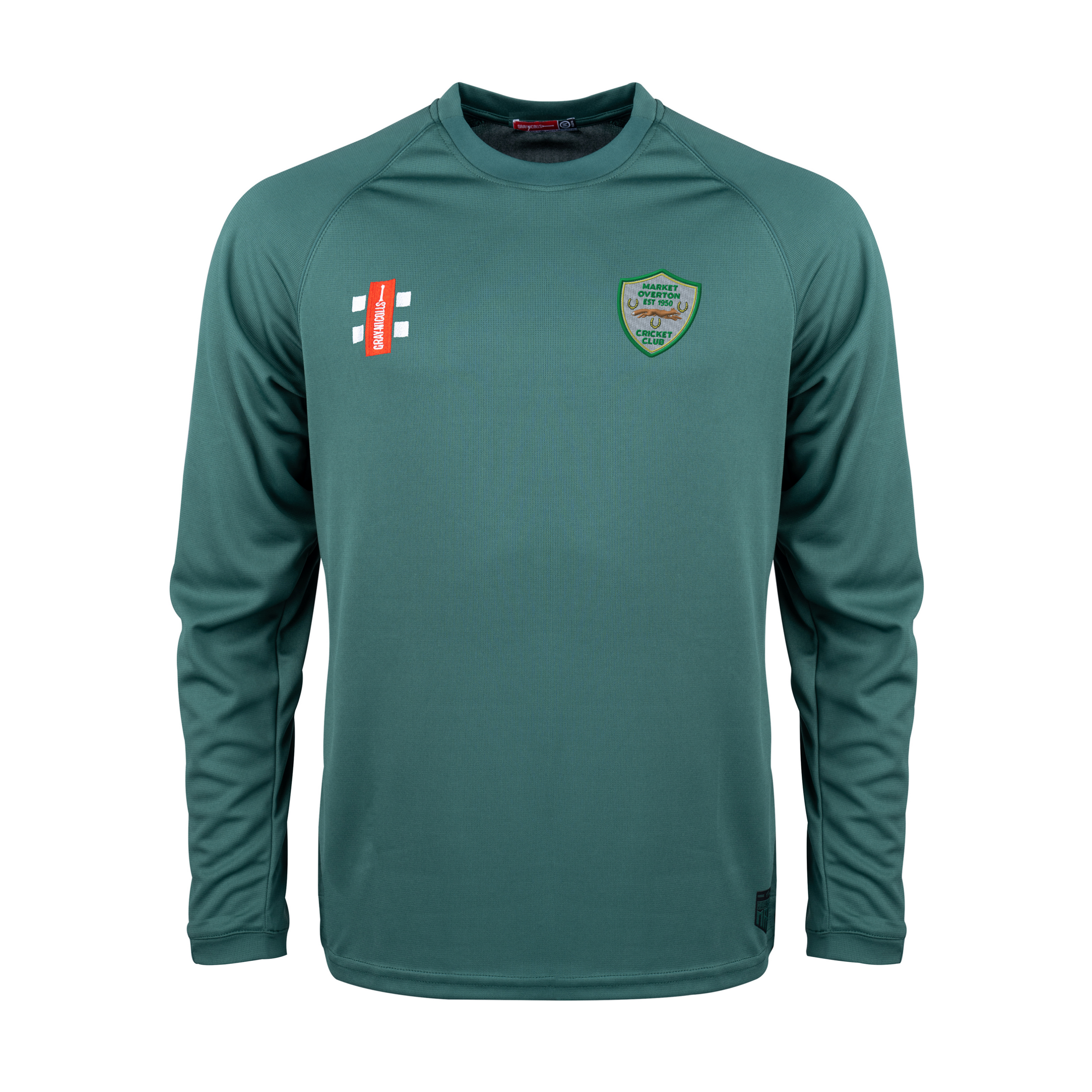 gray-nicolls-matrix-v2-maglia-manica-lunga-senior-market-overton-cc-verde image 1