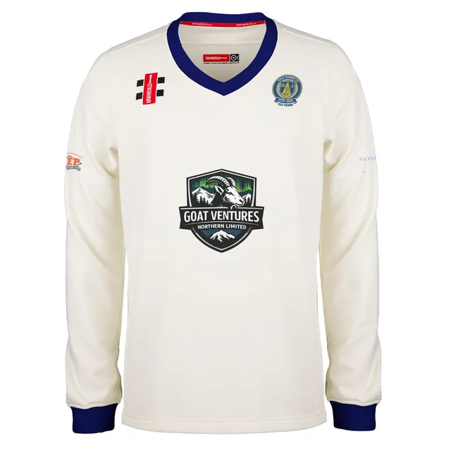 gray-nicolls-pro-performance-maglione-cricket-senior-hall-bower-cc-avorio-blu-na image 1