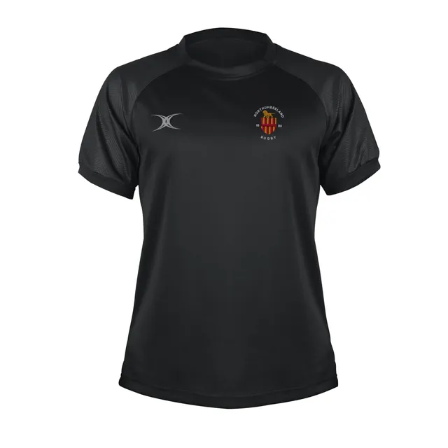 gilbert-rugby-northumberland-rfu-senior-maglietta-evo-manica-corta-nera image 1