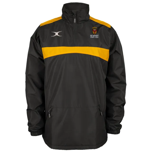gilbert-rugby-photon-giacca-1-4-zip-uomo-newport-schools-rugby-senior-nero-oro image 1