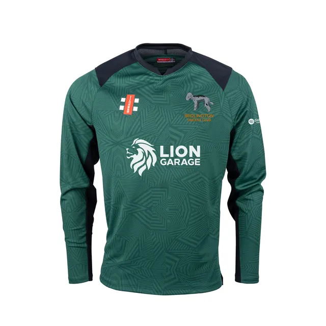 gray-nicolls-pro-performance-v2-maglia-cricket-manica-lunga-junior-u13-verde-ner image 1