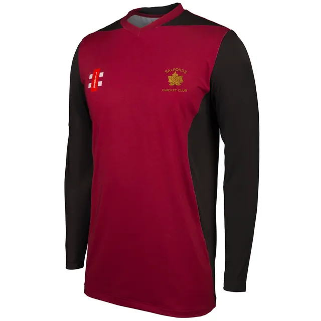 gray-nicolls-salfords-cc-maglia-t20-manica-lunga-pro-performance-adulto-bordeaux image 1