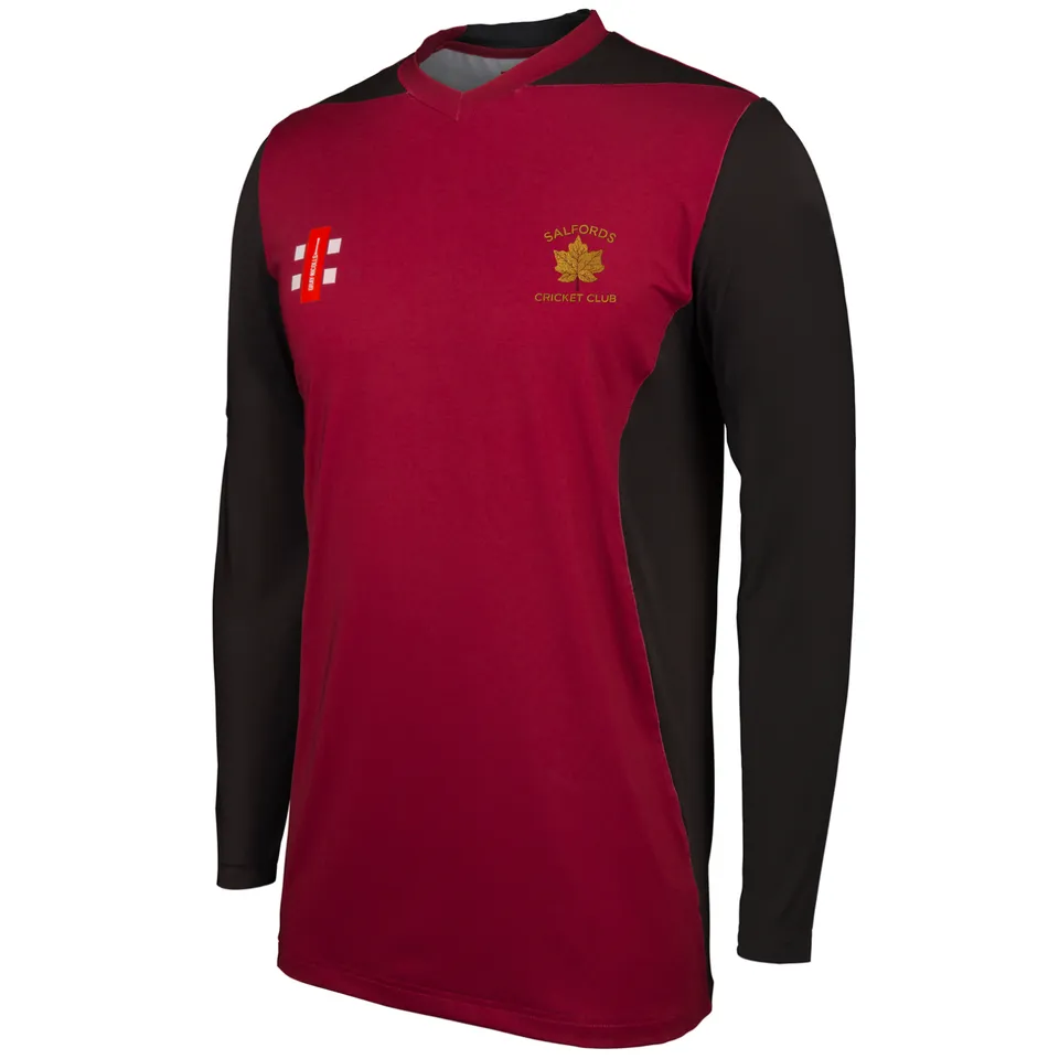 gray-nicolls-salfords-cc-maglia-t20-manica-lunga-pro-performance-adulto-bordeaux image 1