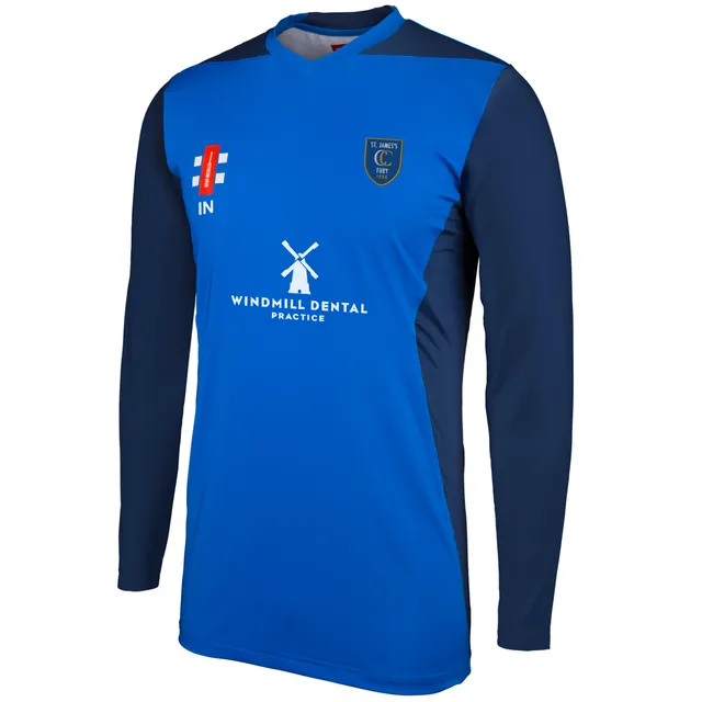 gray-nicolls-st-james-fury-senior-pro-performance-t20-maglia-manica-lunga-royal- image 1
